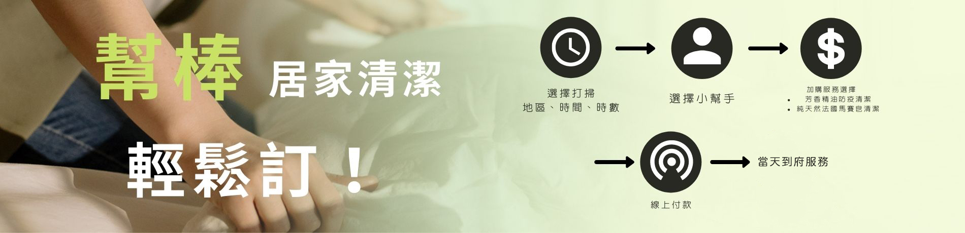 居家清潔、輕鬆訂